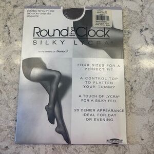Round The Clock Silky Lycra - mSatin Taupe